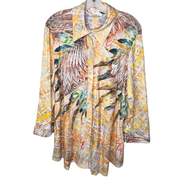 Vintage Paris IQ Top with Feathers - Picture 1 of 6